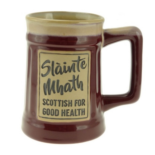 Steingut Becher Slainte Mhath